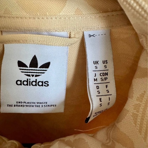 adidas Firebird Track Top Monogram Logo Off White Jacket Men - Picture 3 of 6